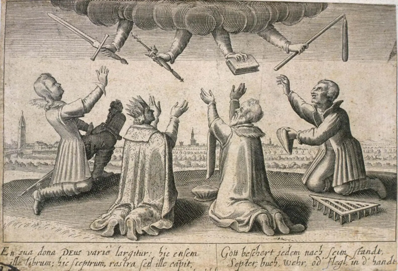 Strasbourg : gravure allégorique (TR)