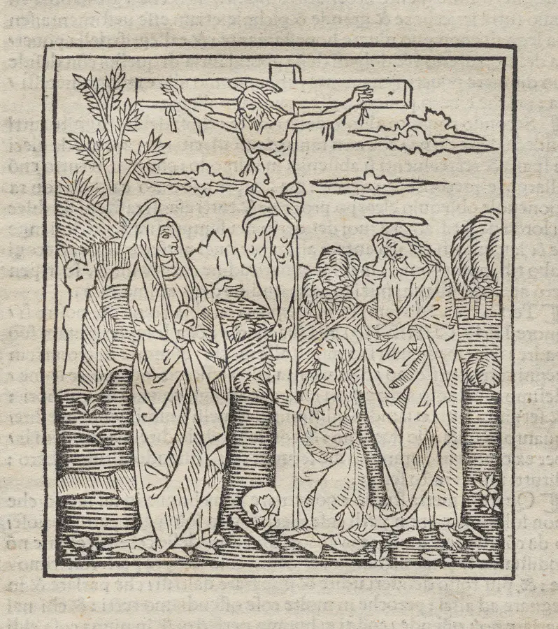 Crucifixion; published in Operette: Regola a tutti religiosi, Trattato del sacramento e dei misteri della Messa, Ragola del ben vivere