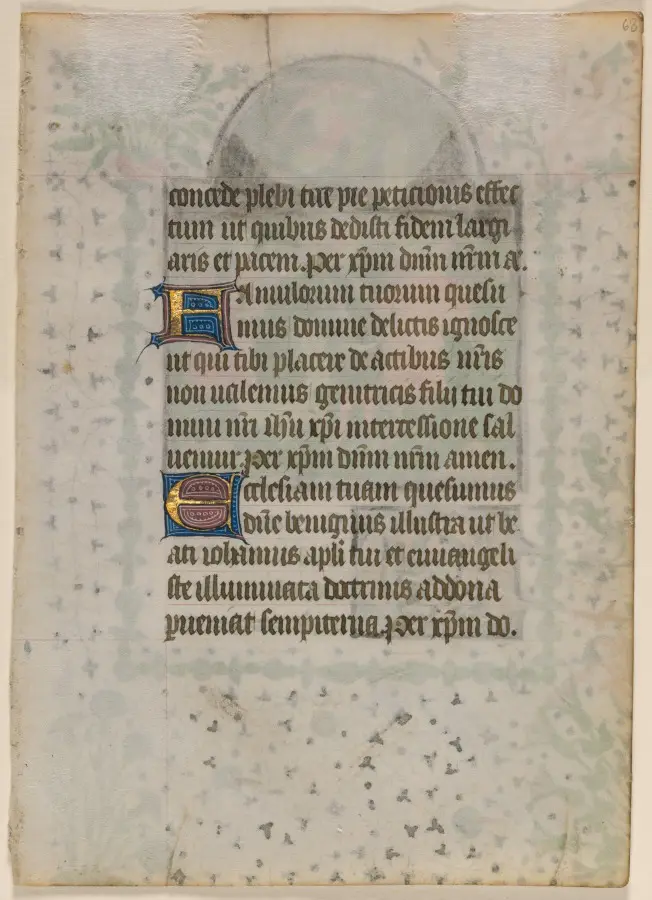 Leaf from a Book of Hours: Text (verso)