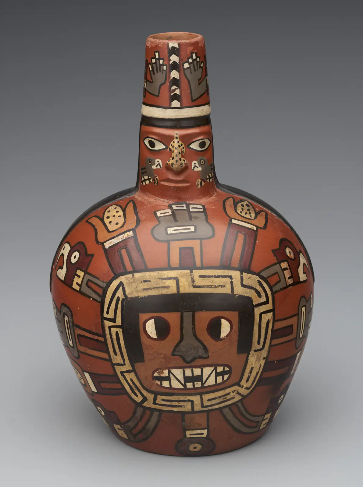 Bottle with deity