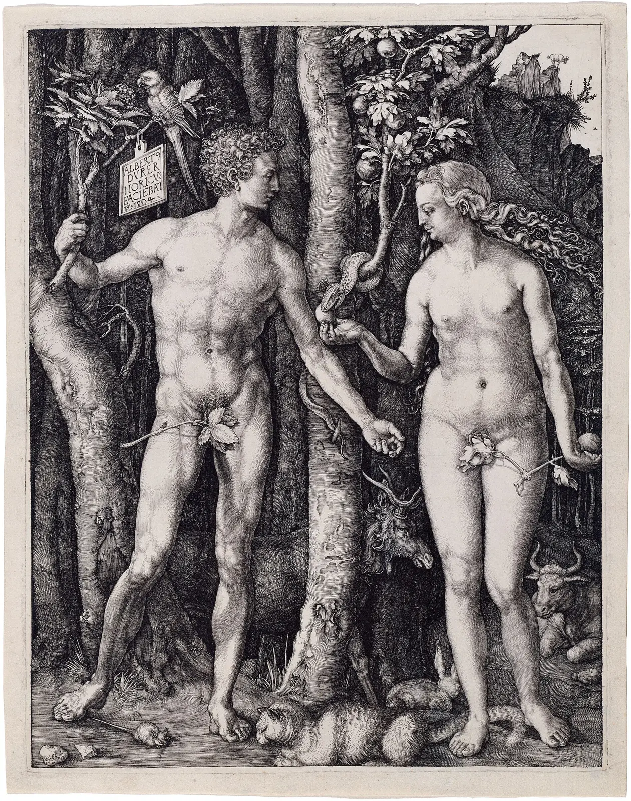 Albrecht Dürer, Adam and Eve, 1504, Engraving